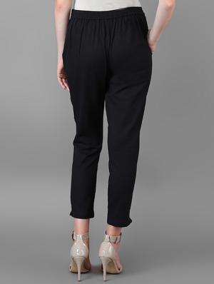 black straight tapered pant - 16009087 - Standard Image - 3