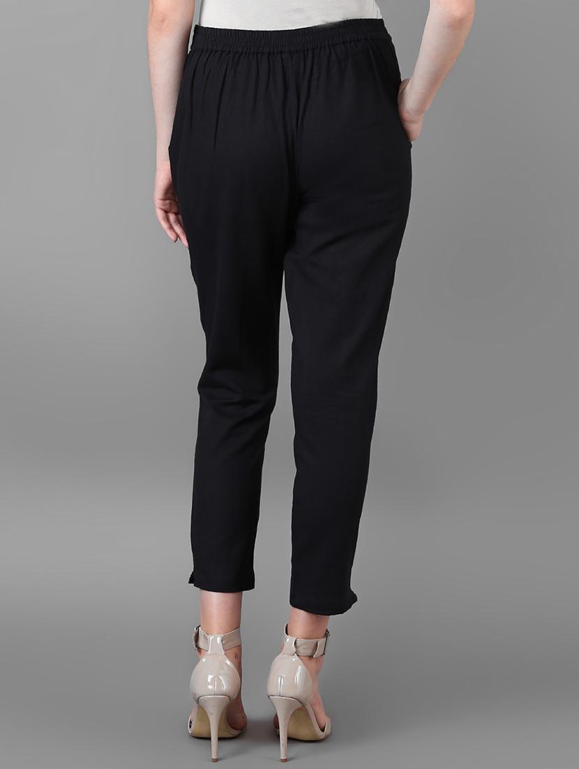 black straight tapered pant - 16009087 - Zoom Image - 3