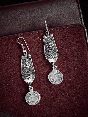 silver drop earring - 16009664 - Standard Image - 3