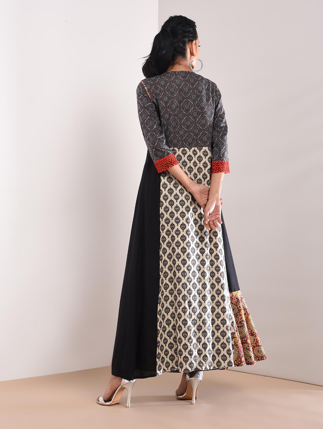 kaantha emroidered kurta with jacket - 16011116 - Zoom Image - 3