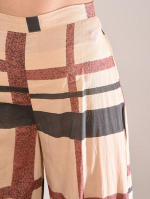 Kaantha asymmetric kurta palazzo set with tassels - 16011128 - Standard Image - 6