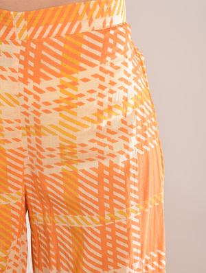 Kaantha asymmetric kurta palazzo set with tassels - 16011130 - Standard Image - 6