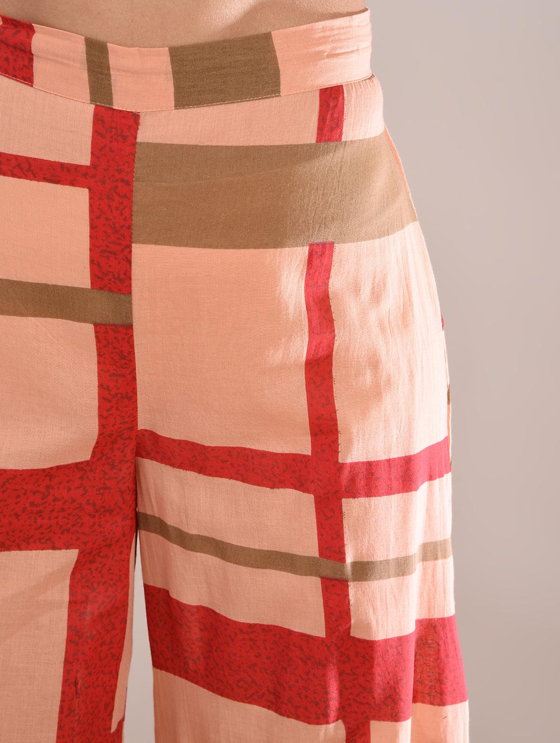 Kaantha asymmetric kurta palazzo set with tassels - 16011131 - Zoom Image - 6