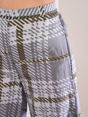 Kaantha asymmetric kurta palazzo set with tassels - 16011132 - Standard Image - 6