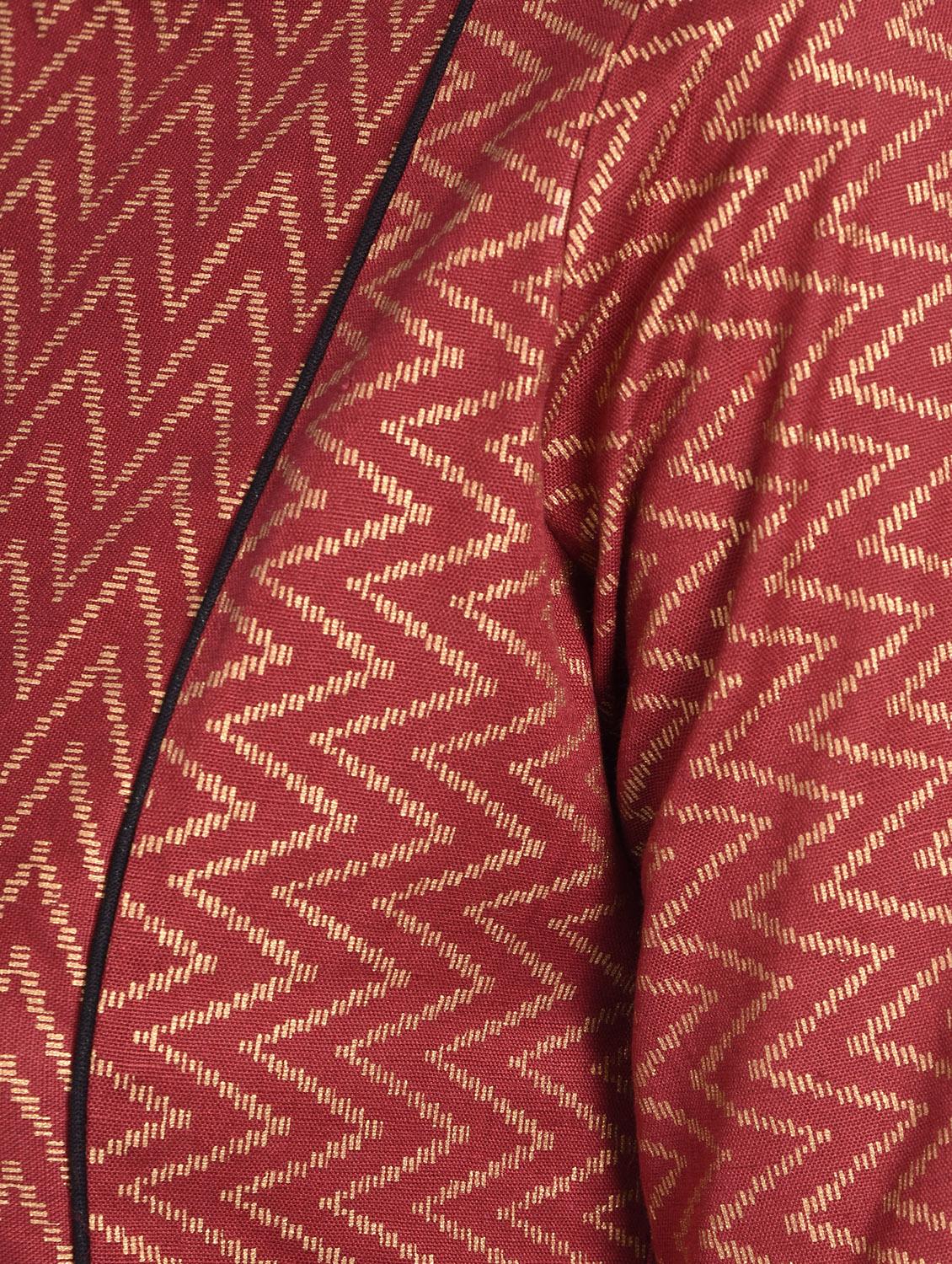 Chevron straight kurta - 16012160 - Zoom Image - 6