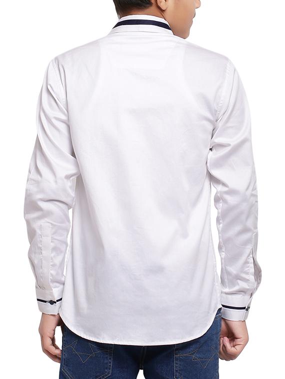 white polyester shirt - 16012205 - Zoom Image - 3