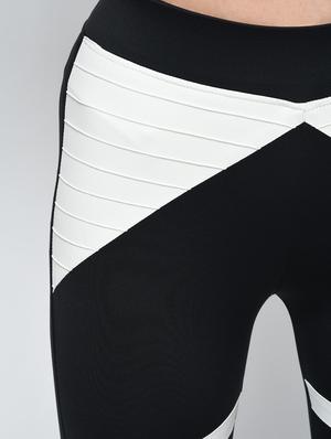 contrast paneled high rise jegging - 16012401 - Standard Image - 6