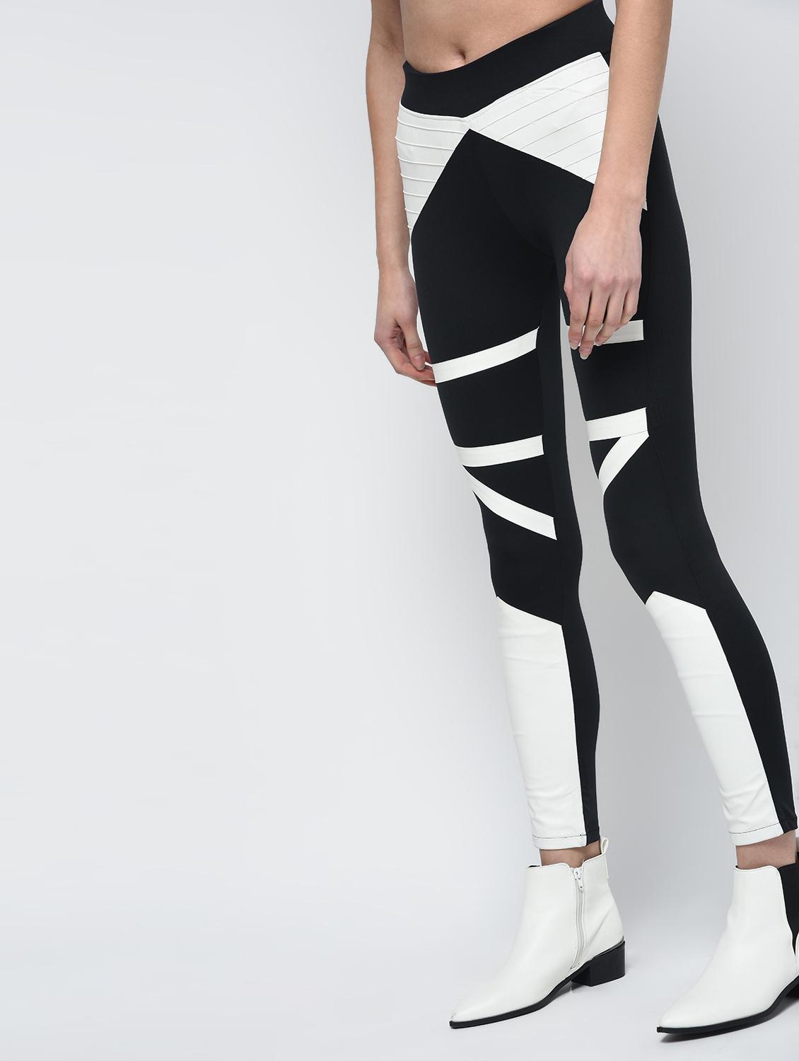 contrast paneled high rise jegging - 16012401 - Zoom Image - 3