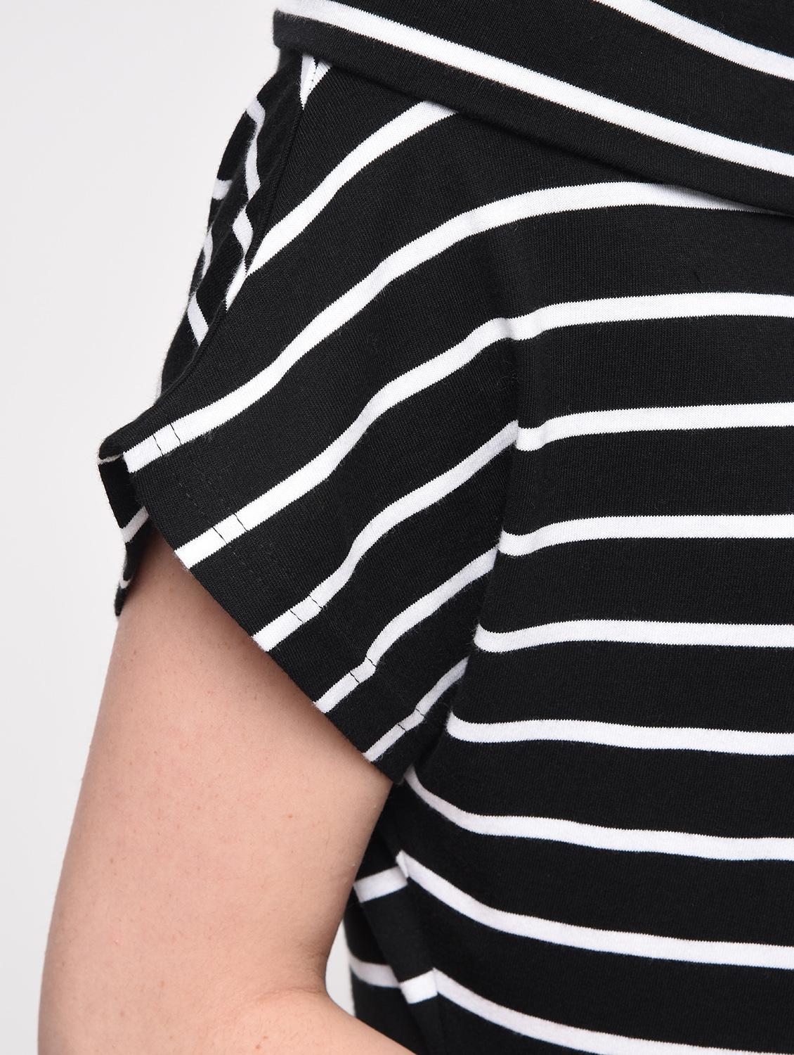 off shoulder striped sheath dress - 16013567 - Zoom Image - 6