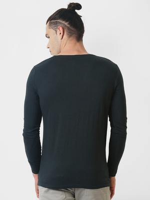 navy blue solid t-shirt - 16013707 - Standard Image - 3