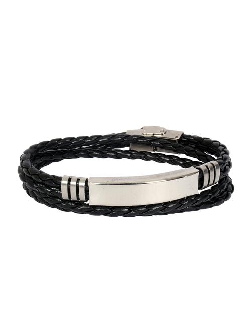 black leather bracelet - 16015544 - Standard Image - 1