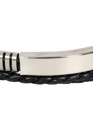black leather bracelet - 16015544 - Standard Image - 3