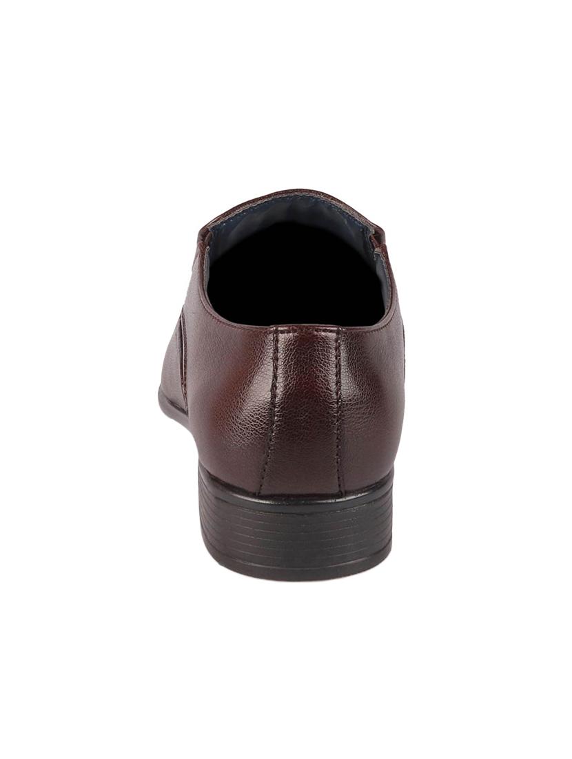 brown leatherette slipons - 16015673 - Zoom Image - 3
