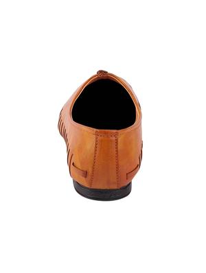 tan leatherette slip on jutis - 16015689 - Standard Image - 3