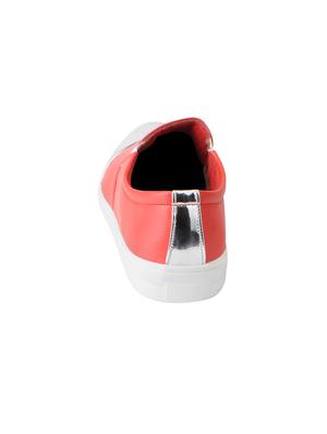 red synthetic slip on casual shoes - 16015740 - Standard Image - 3
