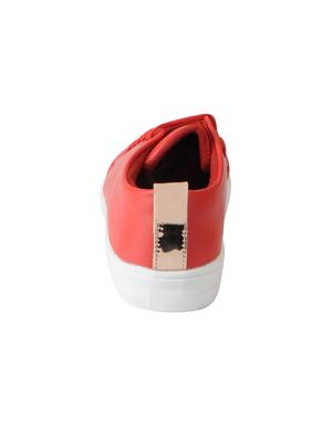 red synthetic laceup sneakers - 16015751 - Standard Image - 3