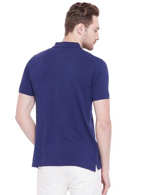 blue solid polo tshirt - 16016562 - Standard Image - 3