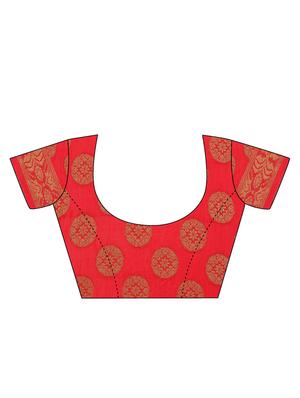 zari kanjivaram saree with blouse - 16016950 - Standard Image - 3