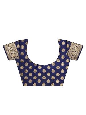 zari kanjivaram saree with blouse - 16016958 - Standard Image - 3