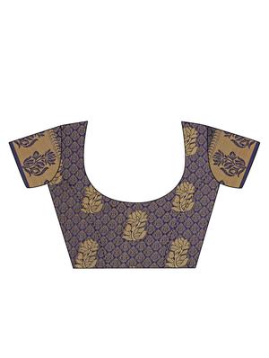Zari kanjivaram saree with blouse - 16016987 - Standard Image - 3