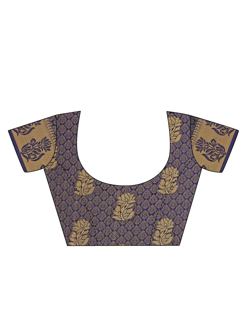 Zari kanjivaram saree with blouse - 16016987 - Zoom Image - 3
