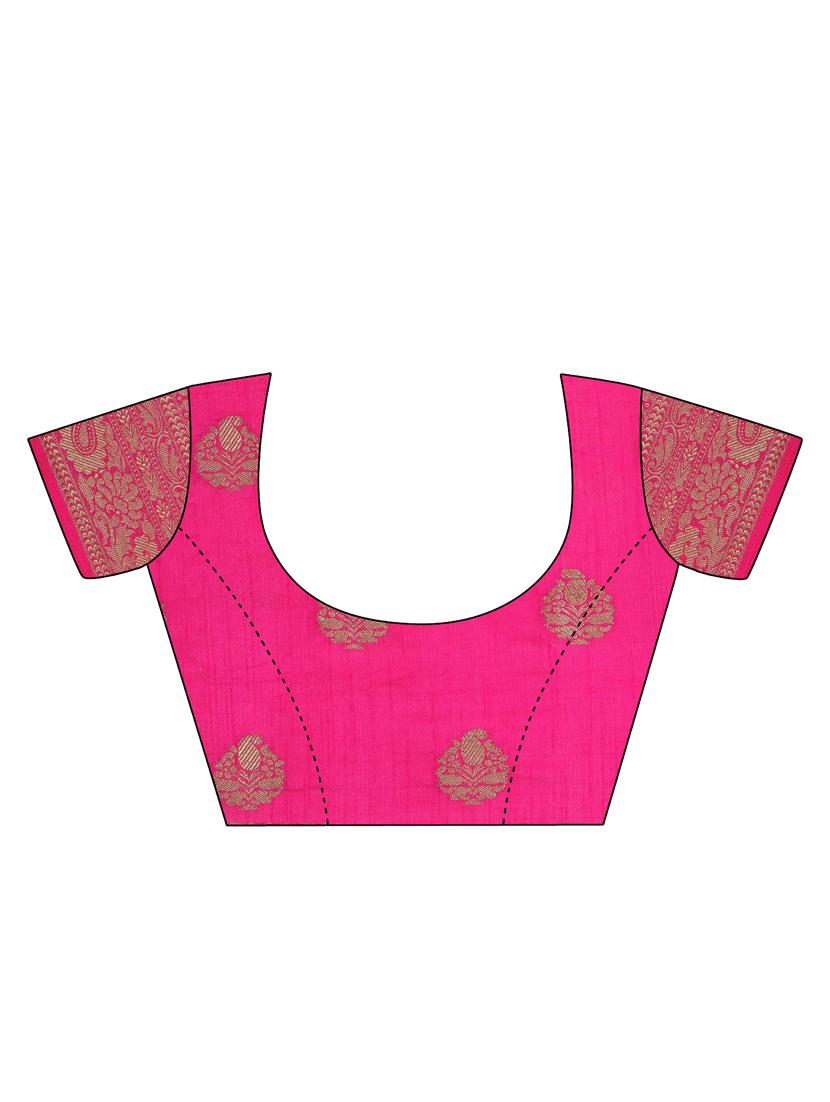 Zari woven saree with blouse - 16017000 - Zoom Image - 3