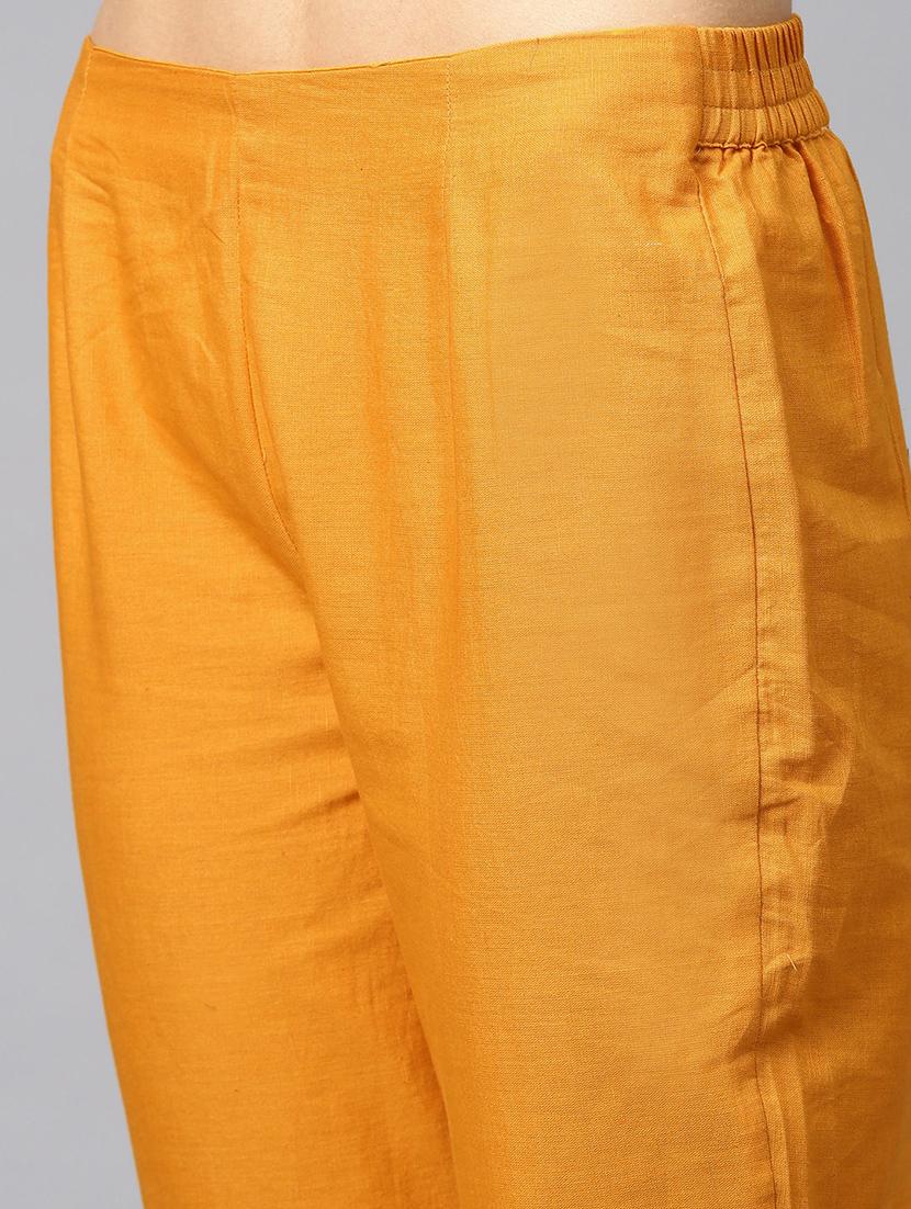 Indigo Embroidered Kurta With Solid Cigarette Pant - 16017160 - Zoom Image - 6