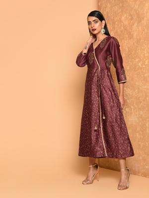 block print angrakha ethnic dress - 16017713 - Standard Image - 3