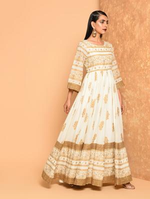 flared block print dress - 16017720 - Standard Image - 3