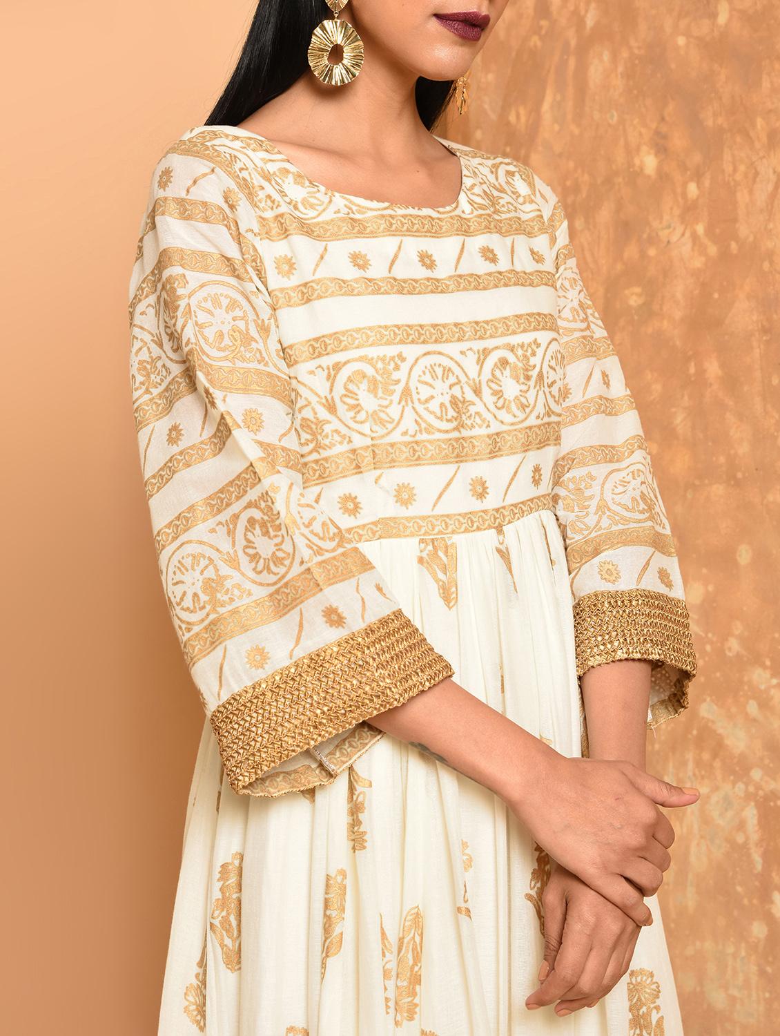 flared block print dress - 16017720 - Zoom Image - 6