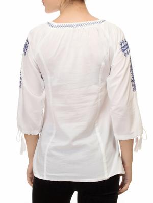 embroidered tie up top - 16018322 - Standard Image - 3