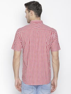red checkered casual shirt - 16021496 - Standard Image - 3