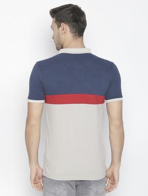 grey color block t-shirt - 16021508 - Standard Image - 3