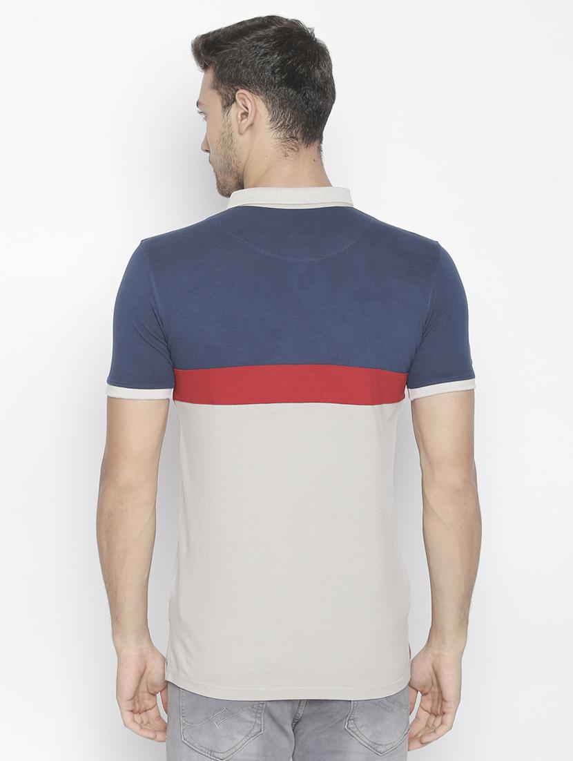 grey color block t-shirt - 16021508 - Zoom Image - 3