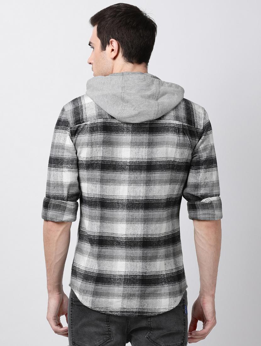 grey checkered casual shirt - 16021616 - Zoom Image - 3