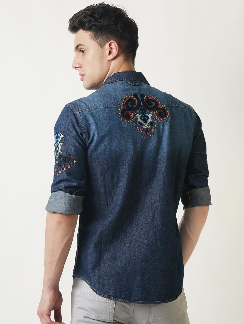 blue faded casual shirt - 16021687 - Zoom Image - 3