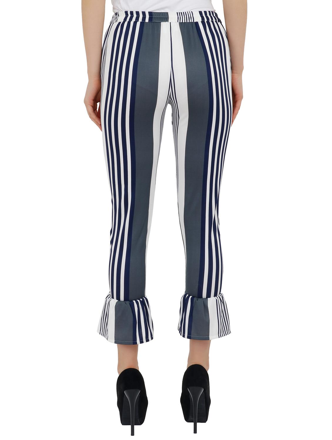 ruffled hem striped trouser - 16024657 - Zoom Image - 3