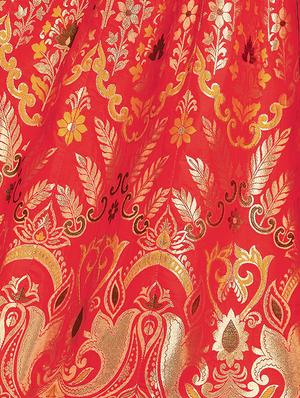 Foil print a-line lehenga - 16024893 - Standard Image - 3