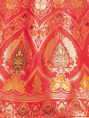 Foil print a-line lehenga - 16024897 - Standard Image - 3
