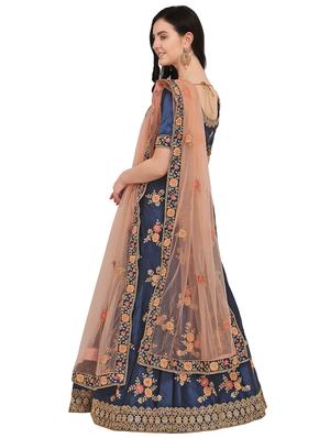 embroidered a-line lehenga - 16024926 - Standard Image - 3