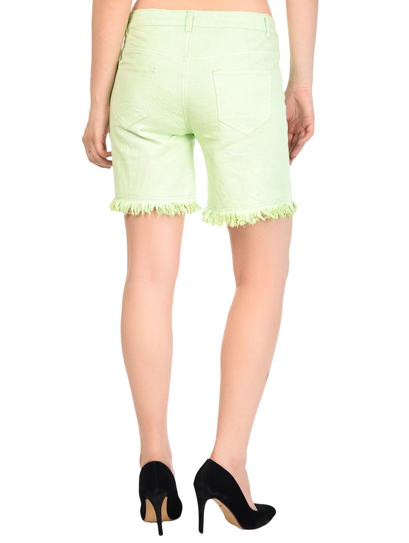 frayed hem denim shorts - 16025310 - Zoom Image - 3