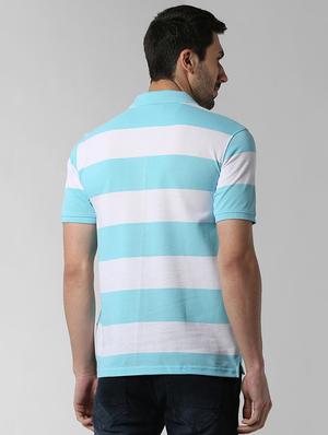 blue striped polo t-shirt - 16025683 - Standard Image - 3