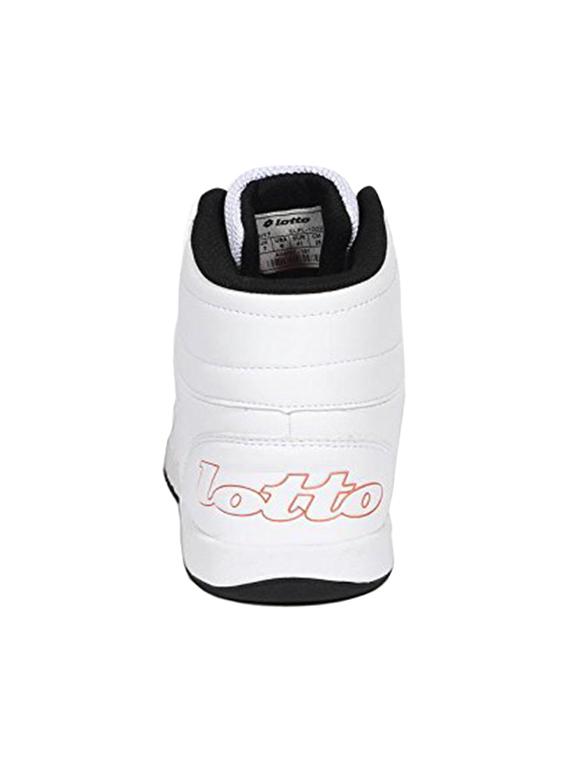 white leatherette lace up sneakers - 16025782 - Zoom Image - 3