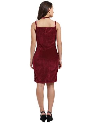 choker neck sheath dress - 16026638 - Standard Image - 3