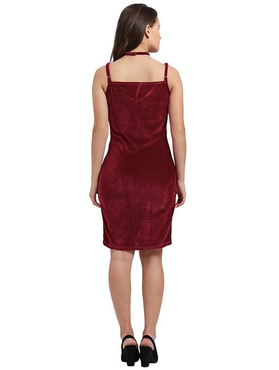 choker neck sheath dress - 16026638 - Zoom Image - 3