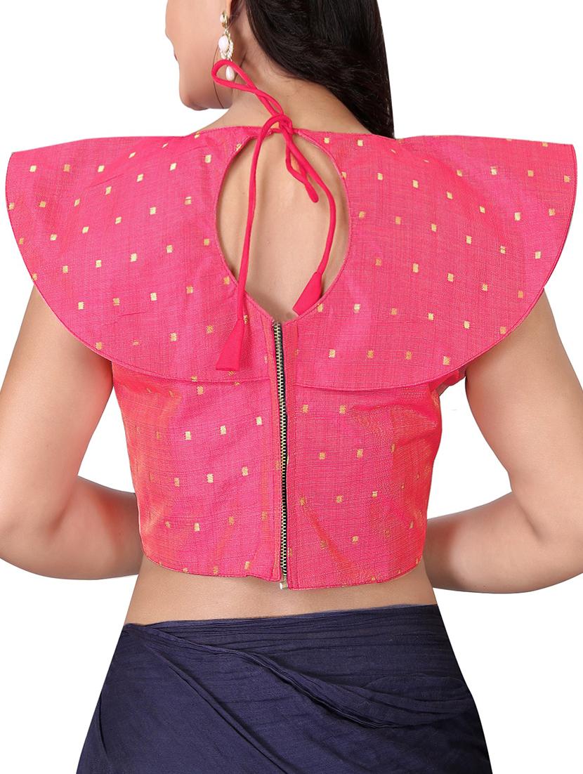 pink silk brocade blouse - 16027684 - Zoom Image - 3