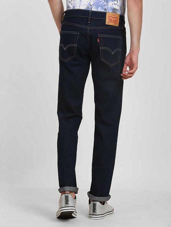 blue cotton plain jeans - 16027815 - Zoom Image - 3