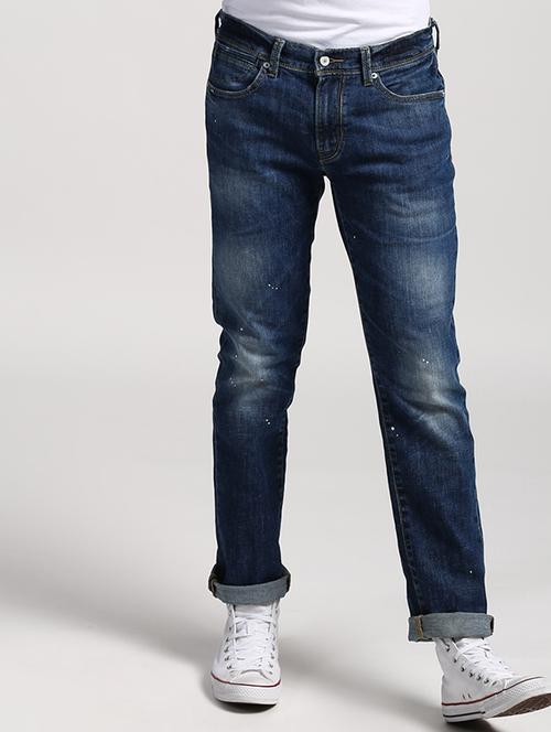 blue heavy washed jeans - 16027924 - Standard Image - 1