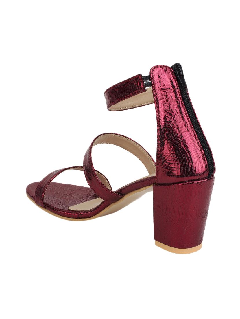 maroon closed back sandals - 16029225 - Zoom Image - 3