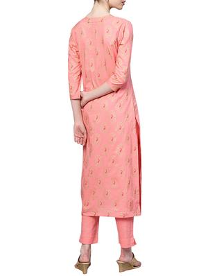 foil printed kurta with pant set - 16029356 - Standard Image - 3